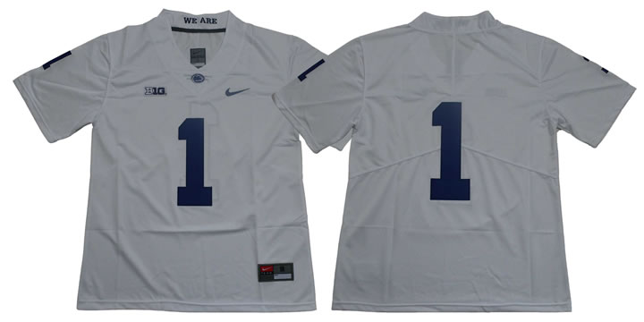 Penn State Nittany Lions 1 White Nike College Football Jersey,We sell and wholesale Penn State Nittany Lions 1 White Nike College Football Jersey on line form chian!